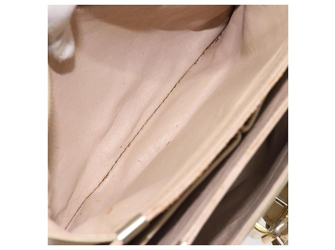 Céline Borsa a spalla CELINE in pelle bianca e oro Auth bs25844 Bianco D'oro - vista 11