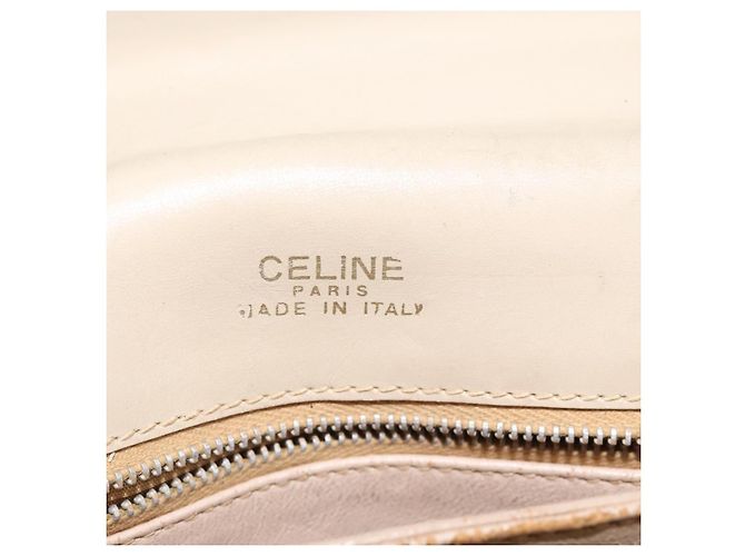 Céline Borsa a spalla CELINE in pelle bianca e oro Auth bs25844 Bianco D'oro - vista 18