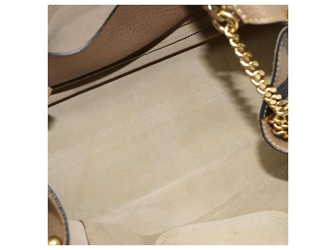 Chloé Borsa a mano in pelle Chloe Hailey 2 vie beige oro Auth am8424 D'oro - vista 10