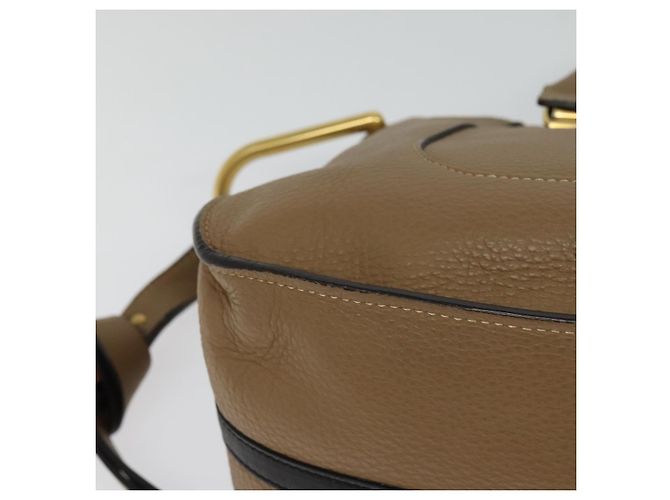 Chloé Borsa a mano in pelle Chloe Hailey 2 vie beige oro Auth am8424 D'oro - vista 18