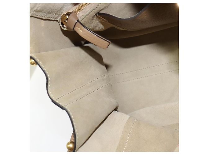 Chloé Borsa a mano in pelle Chloe Hailey 2 vie beige oro Auth am8424 D'oro - vista 21