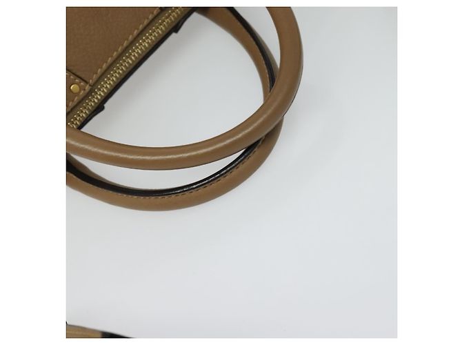 Chloé Borsa a mano in pelle Chloe Hailey 2 vie beige oro Auth am8424 D'oro - vista 7