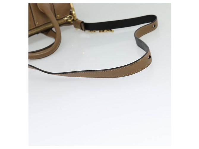 Chloé Borsa a mano in pelle Chloe Hailey 2 vie beige oro Auth am8424 D'oro - vista 8