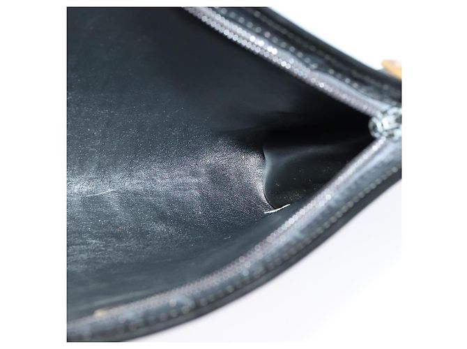 Borsa a Spalla Christian Dior Blu Navy Oro Auth BD1963 D'oro - vista 17