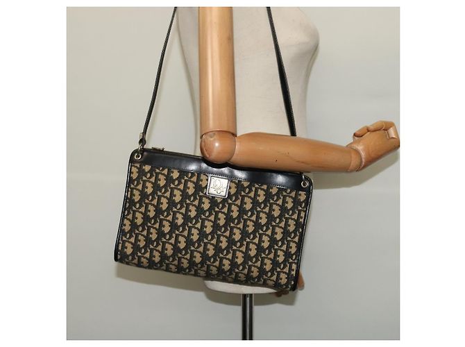Borsa a Spalla Christian Dior Blu Navy Oro Auth BD1963 D'oro - vista 19