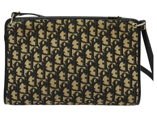 Borsa a Spalla Christian Dior Blu Navy Oro Auth BD1963 D'oro - vista 2
