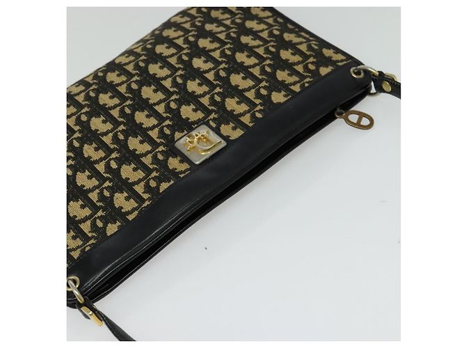 Borsa a Spalla Christian Dior Blu Navy Oro Auth BD1963 D'oro - vista 6