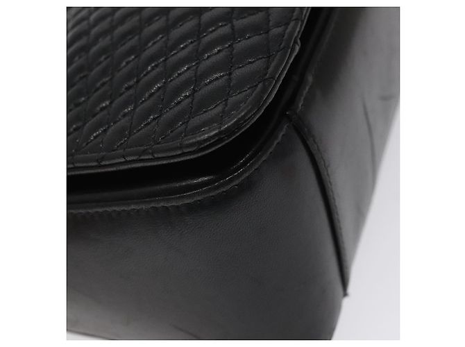BALLY Handtasche aus schwarzem Leder mit Gold Auth BA2293 Golden - Ansicht 14