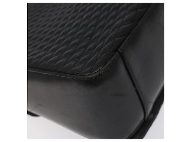 BALLY Handtasche aus schwarzem Leder mit Gold Auth BA2293 Golden - Ansicht 16