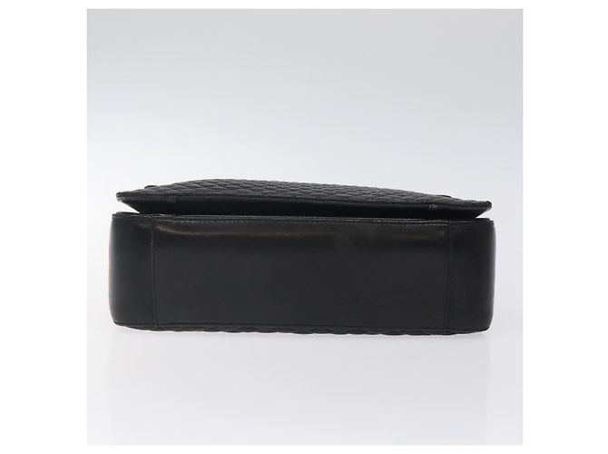 BALLY Handtasche aus schwarzem Leder mit Gold Auth BA2293 Golden - Ansicht 5