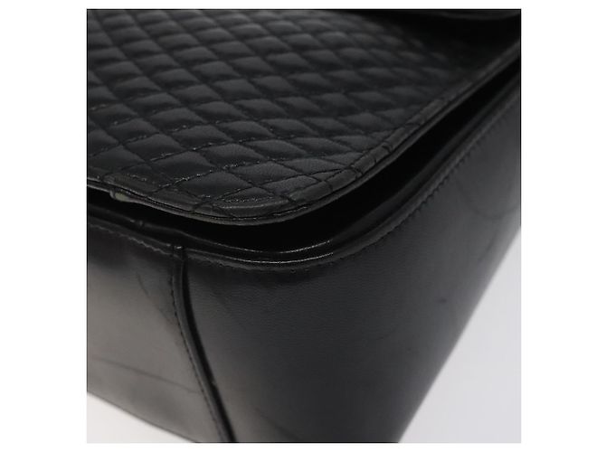 BALLY Handtasche aus schwarzem Leder mit Gold Auth BA2293 Golden - Ansicht 9