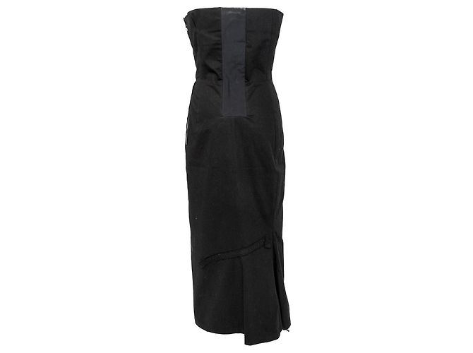 Trägerloses Kleid Yohji Yamamoto Schwarz - Ansicht 3