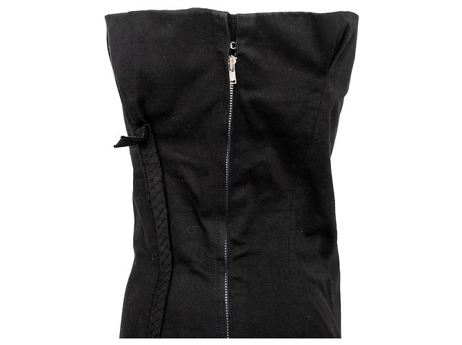 Trägerloses Kleid Yohji Yamamoto Schwarz - Ansicht 5