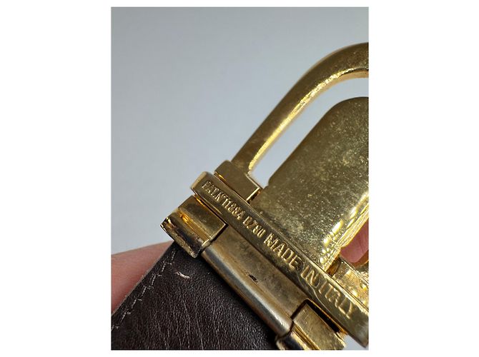 Céline Vintage Celine Ledergürtel braun - Ansicht 8