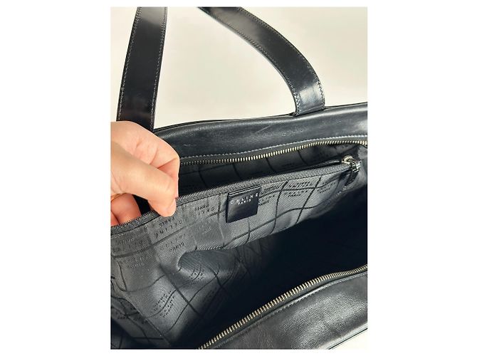 Céline Vintage Celine Paris Leder Tasche schwarz - Ansicht 3