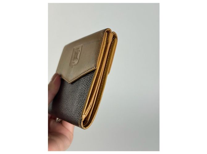 Triomphe Céline Vintage Celine Paris Leather Wallet yellow Brown - view 8