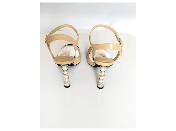 sandali Chanel Beige - vista 3