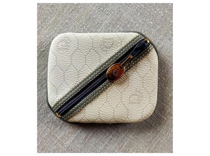 Christian Dior Vintage diagonal monogram wallet White Navy blue - view 4