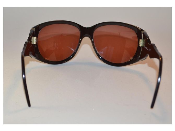 Óculos de sol oversized Roberto Cavalli castanhos de plástico Marrom - vista 3