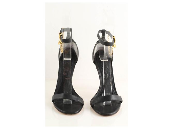 Alexander Mcqueen Tacones de cuero negros - vista 5