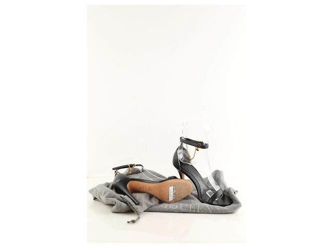 Alexander Mcqueen Tacones de cuero negros - vista 6