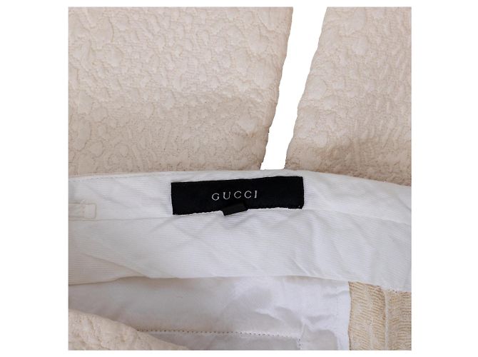 Gucci Schlaghose mit Textur in Eggshell Aus weiß - Ansicht 14