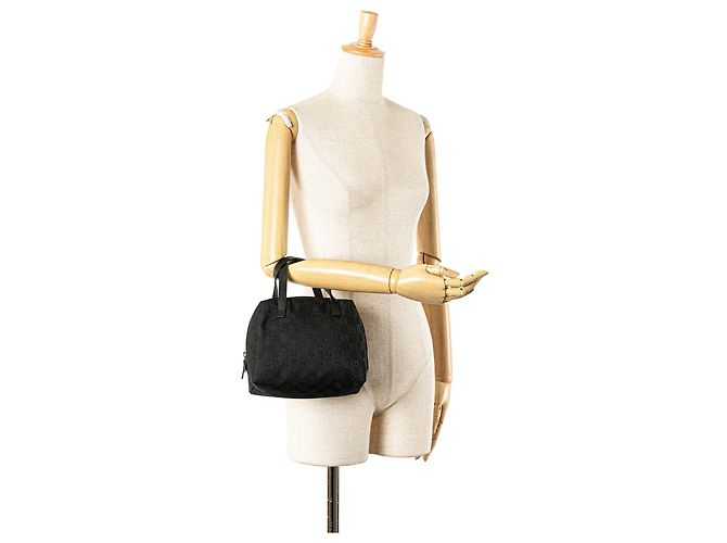 Borsa Gucci Balthus Tofu Mini in canvas GG nero - vista 11