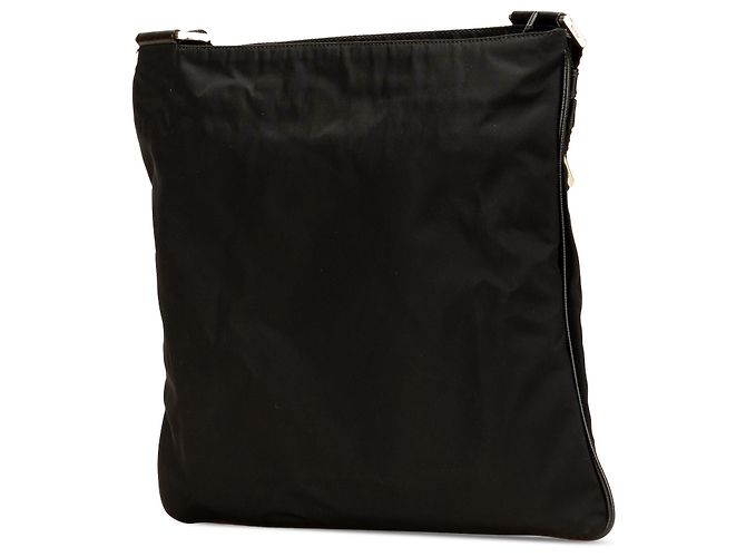 Prada Borsa a tracolla con zip in tessuto nero - vista 2