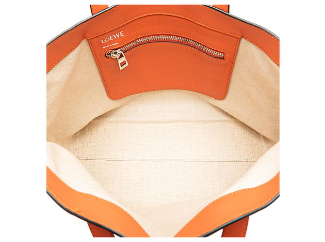 LOEWE Tote de Cuero Anagrama Naranja Este-Oeste - vista 4