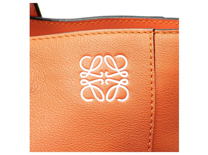 LOEWE Tote de Cuero Anagrama Naranja Este-Oeste - vista 8
