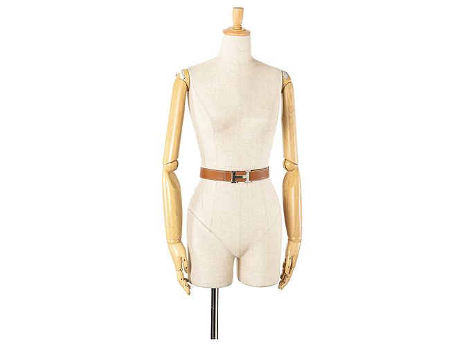 Cinturón reversible de cuero marrón Constance H de Hermès Castaño - vista 6