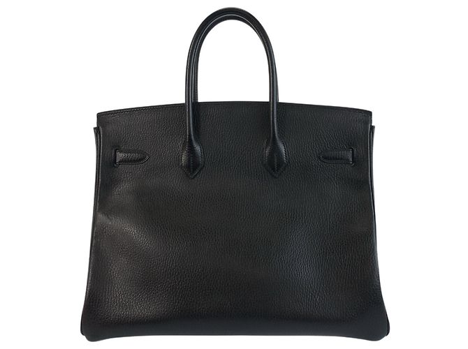 Borsa Hermès Birkin 35 nera con hardware dorato Nero - vista 2