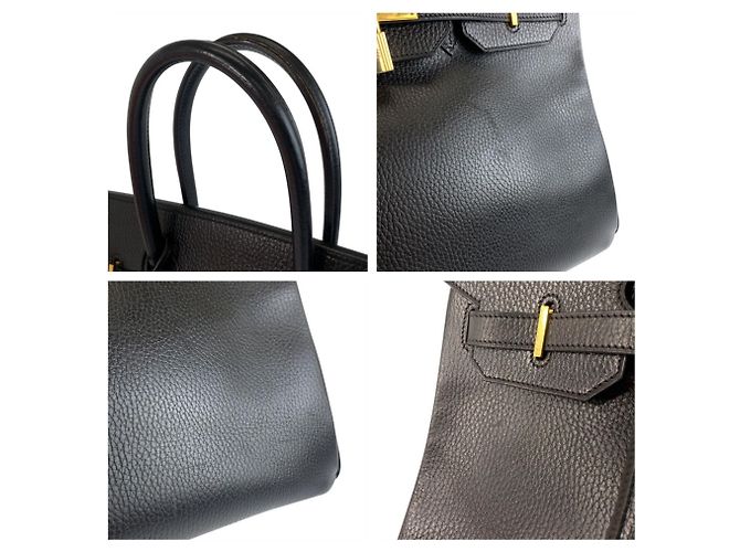 Borsa Hermès Birkin 35 nera con hardware dorato Nero - vista 6
