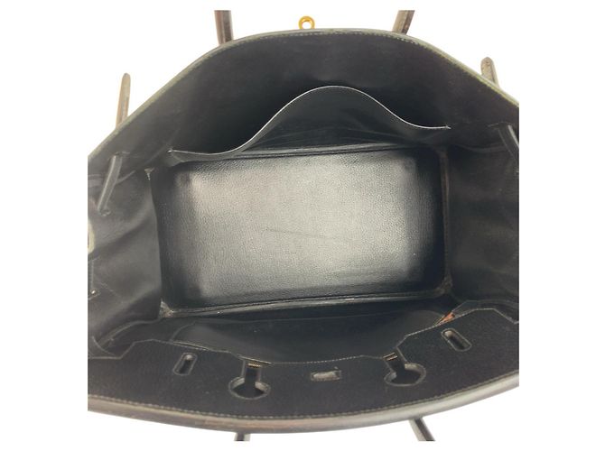 Borsa Hermès Birkin 35 nera con hardware dorato Nero - vista 9