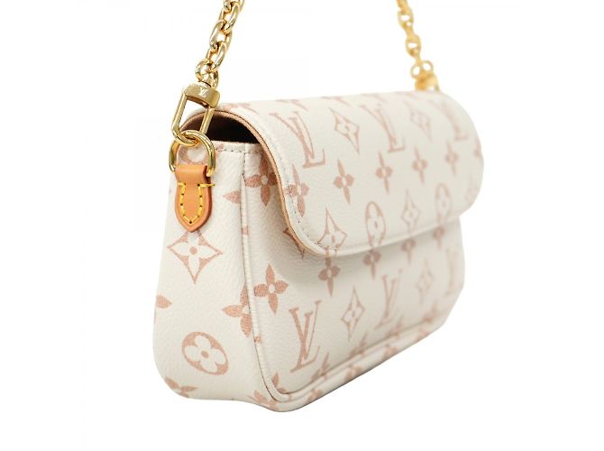 Ivy Portafoglio Monogram Dune Louis Vuitton con catena Bianco Beige - vista 2
