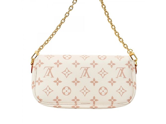 Ivy Portafoglio Monogram Dune Louis Vuitton con catena Bianco Beige - vista 9