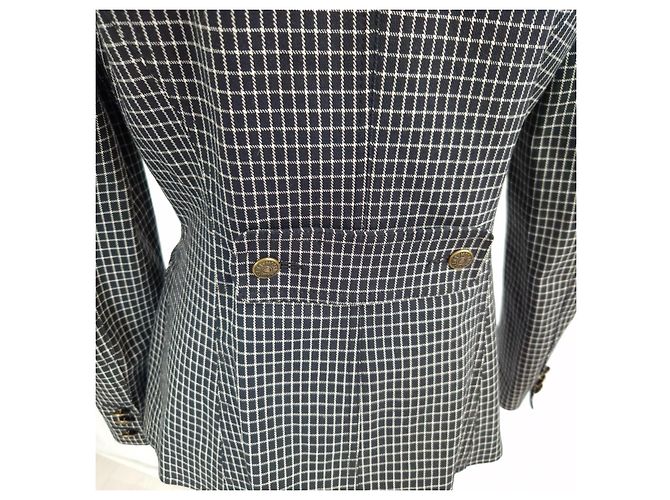 Moschino Jeans giacca a quadretti bianca e nera Nero Bianco - vista 11