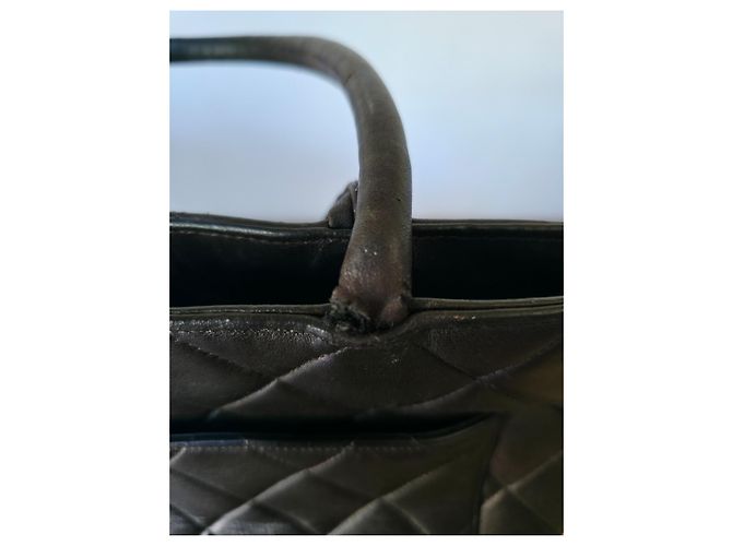 Medaillon Borsa Chanel Medallion in pelle caviar Marrone scuro - vista 13