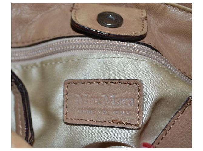 Borsa Max Mara in pelle marrone - vista 7