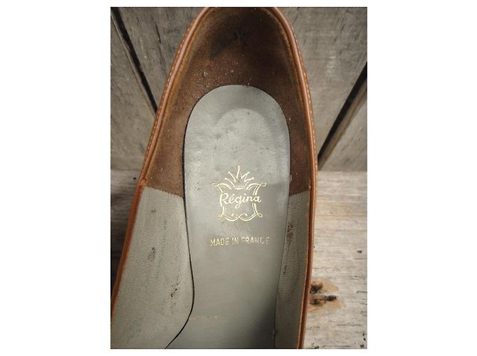 Autre Marque Régina Pumps aus Leder hellbraun 8 cm Absatz - Ansicht 5