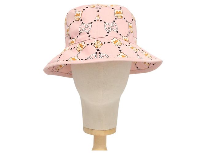 Cappello GUCCI Canvas S Rosa 727563 Auth 118856M - vista 2