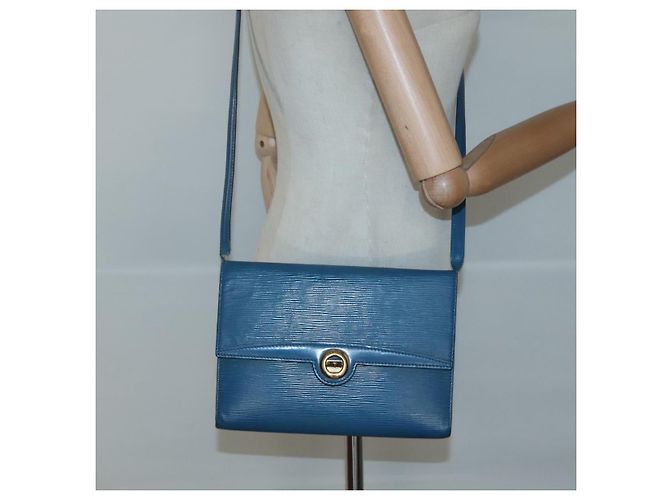 LOUIS VUITTON Epi Pochette Arche Borsa a Spalla Blu M52575 LV Auth 124831 - Ansicht 21
