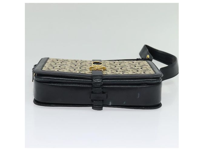 Céline Borsa a spalla CELINE C Sulky in tela blu navy e oro Auth ep8935 D'oro - vista 9