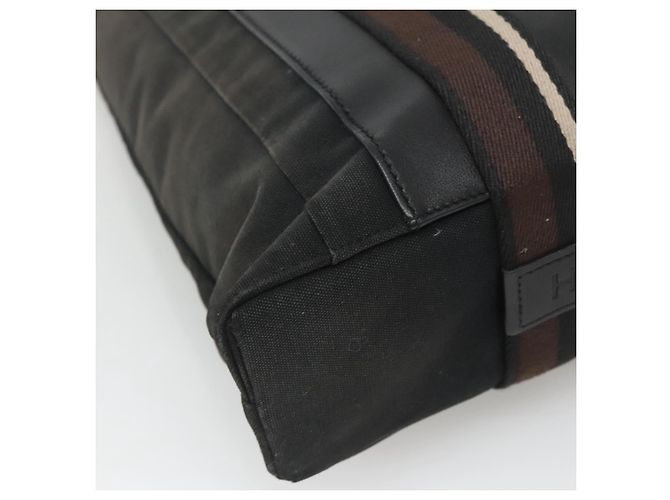 Troca Hermès HERMES Borsa Tote Verticale GM Tela Nera Argento Auth bs26094 Nero - vista 11