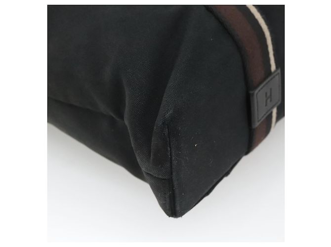 Troca Hermès HERMES Borsa Tote Verticale GM Tela Nera Argento Auth bs26094 Nero - vista 13