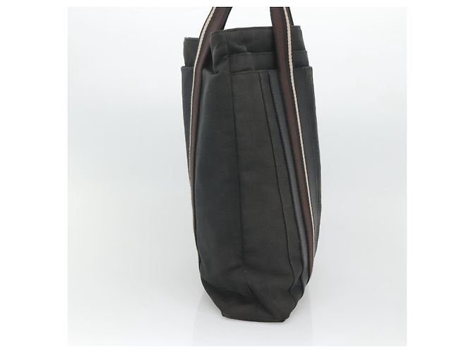 Troca Hermès HERMES Borsa Tote Verticale GM Tela Nera Argento Auth bs26094 Nero - vista 4