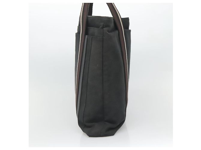 Troca Hermès HERMES Borsa Tote Verticale GM Tela Nera Argento Auth bs26094 Nero - vista 5