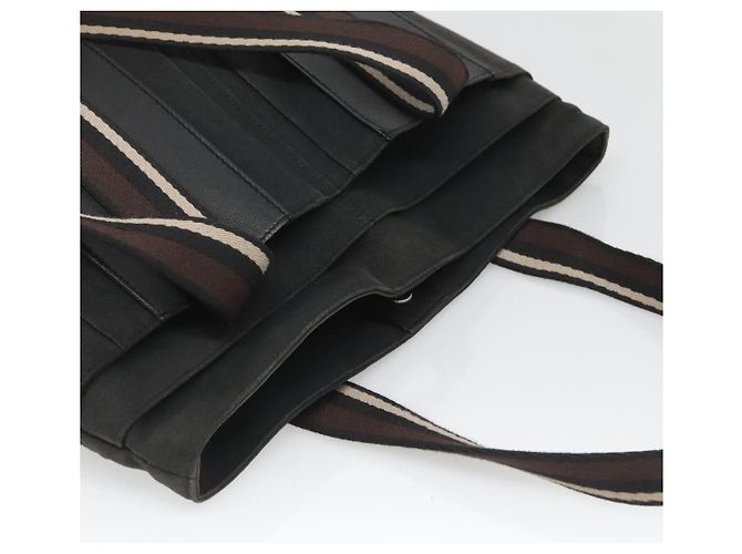 Troca Hermès HERMES Borsa Tote Verticale GM Tela Nera Argento Auth bs26094 Nero - vista 6