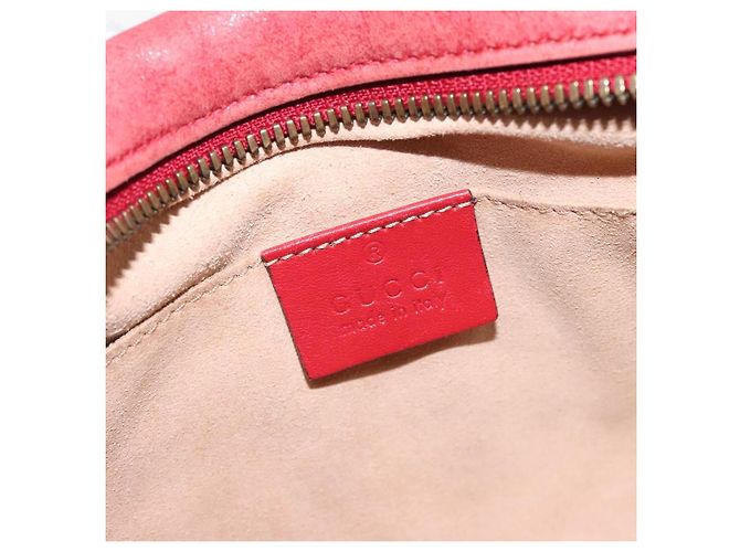 GUCCI GG Marmont Borsa a Spalla in Pelle Rossa Dorata 447632 Auth ep9033 - vista 15