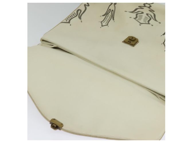 Autre Marque BOTTEGA VENETA Borsa a mano in pelle bianca e oro Auth bs25987 Bianco D'oro - vista 15